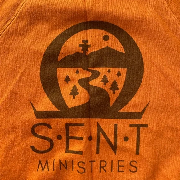 Burnt umber orange Franciscan university Steubenville crewneck - Picture 8 of 8